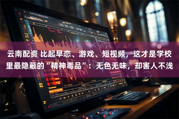 云南配资 比起早恋、游戏、短视频，这才是学校里最隐蔽的“精神毒品”：无色无味，却害人不浅